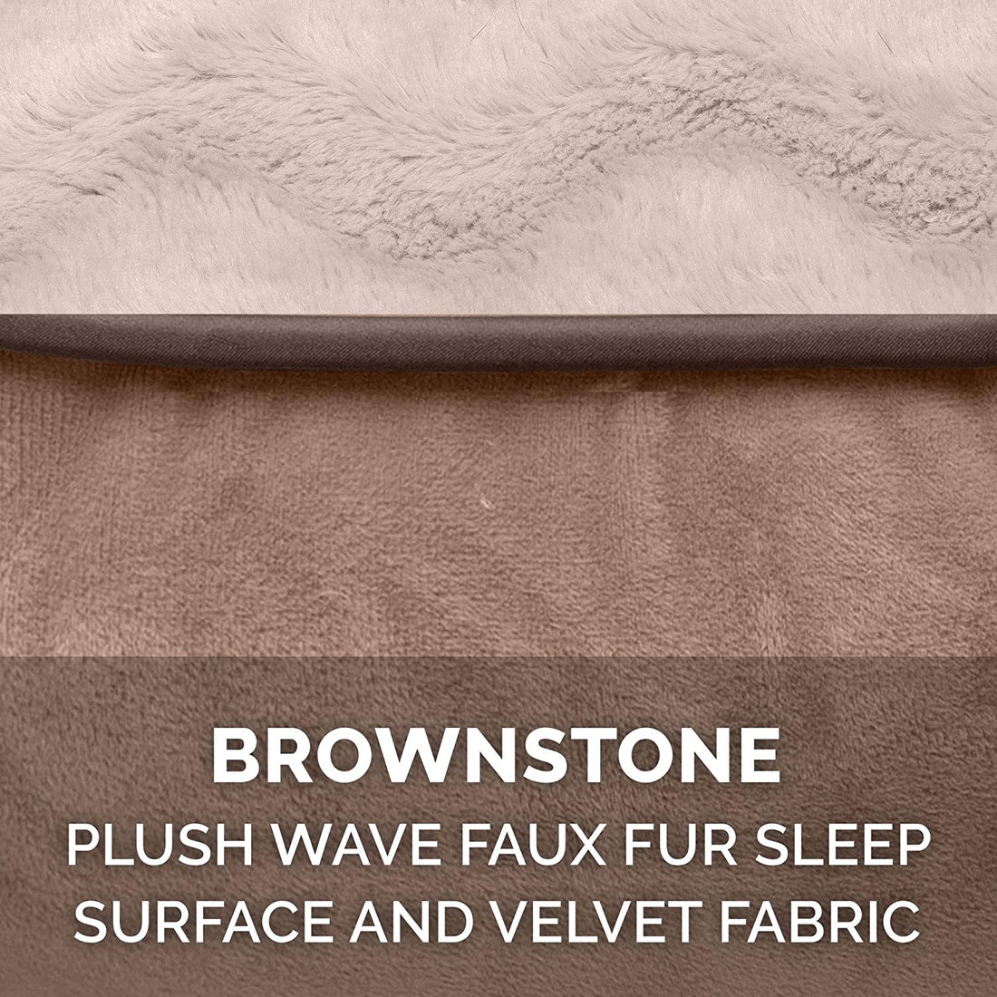 Replacement Dog Bed Cover – Plush Velvet, Sofa-Style, Machine Washable (Brownstone, Large)