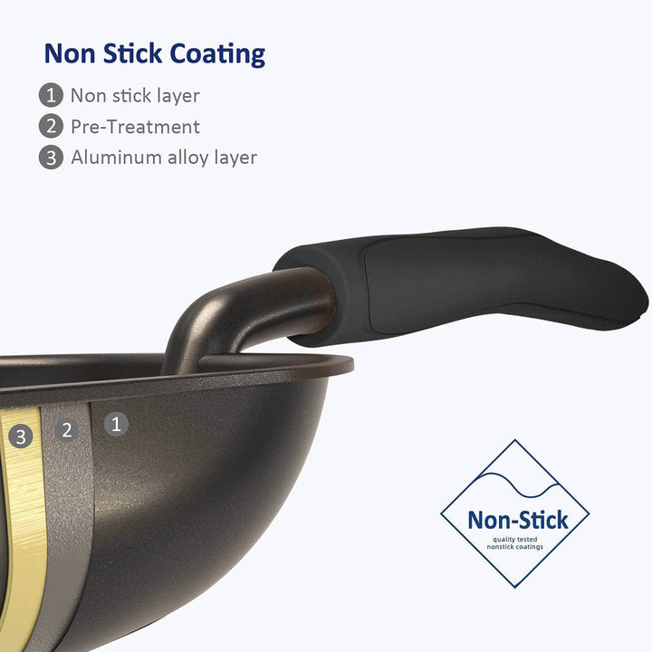 Non-Stick Metal Cat Litter Scoop – Large Aluminum Alloy Sifter with Long Handle (Black)
