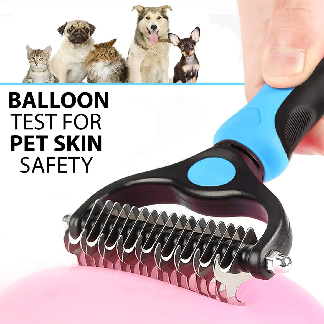 3 Pack Pet Grooming Rake, Self-Cleaning Dematting Pin Slicker Brush Comb, Deshedding Tool for Dogs and Cats