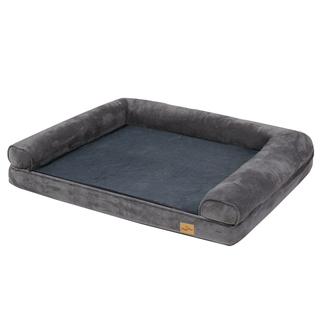 Xx-Large Orthopedic Memory Foam Dog Bed Washable Pet Bolster Mattress Waterproof
