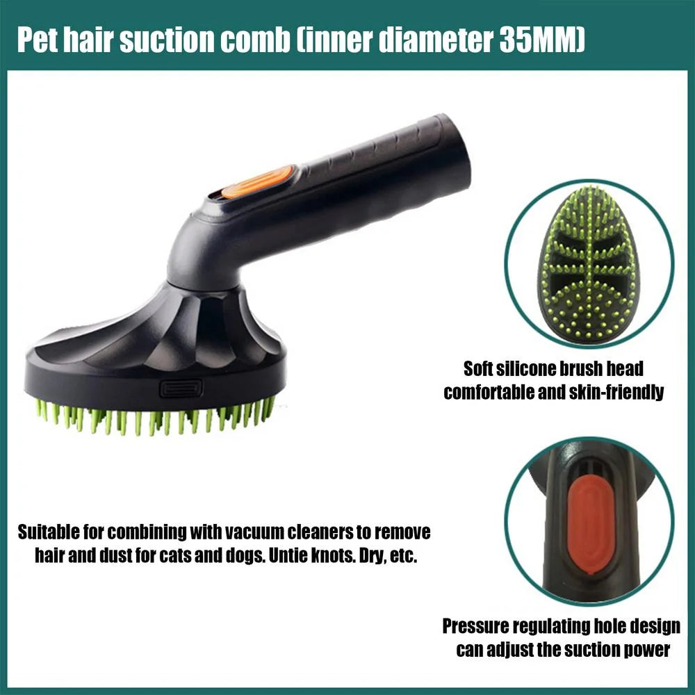 Dog Vacuum Brush for Shedding Cat Grooming Machine Attachment Shedding Cleaner Brush Tools for Easy Pet Care at Home Enjoyment