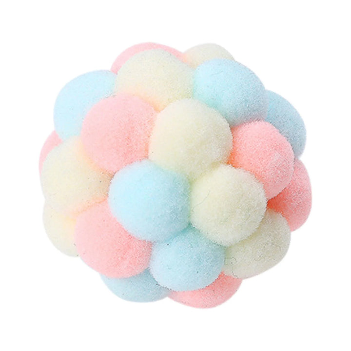 Colorful Fuzzy Cat Balls with Bell – Interactive Stretch Toys for Indoor Cats and Kittens