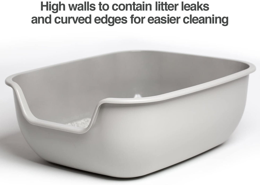 BetterBox Non-Stick Large Litter Box – Pet-Safe Coating, Easy-Clean Open Top, Durable ABS Plastic