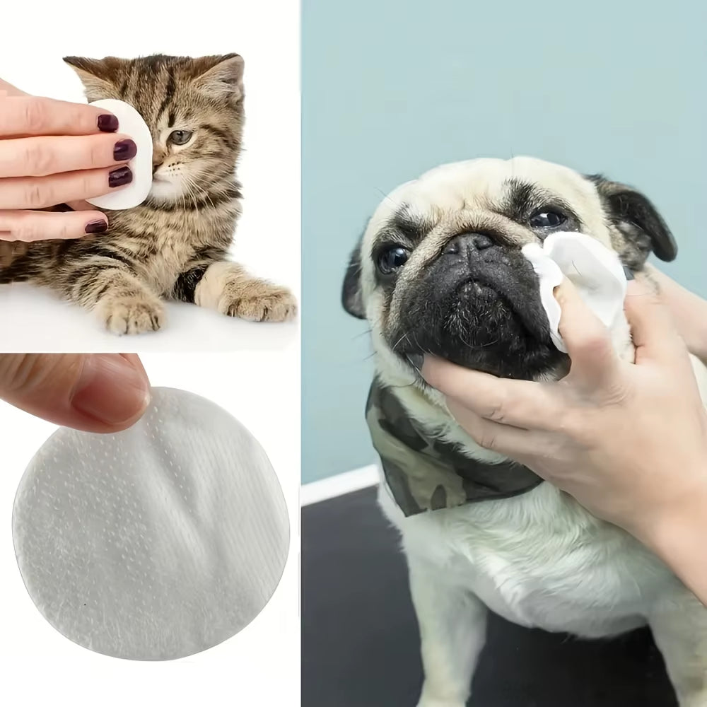 200Pcs Soft & Portable Pet Eye Wipes for Dogs & Cats Gentle Tear Stain Remover Cat Dog Ear Cleaning Wipes All Breed Sizes