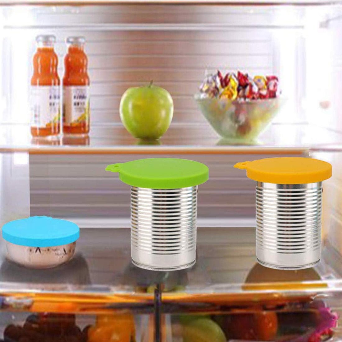 4-Pack Universal Silicone Food Can Covers – BPA-Free, Fits Standard Dog & Cat Food Cans (Mix Colors)