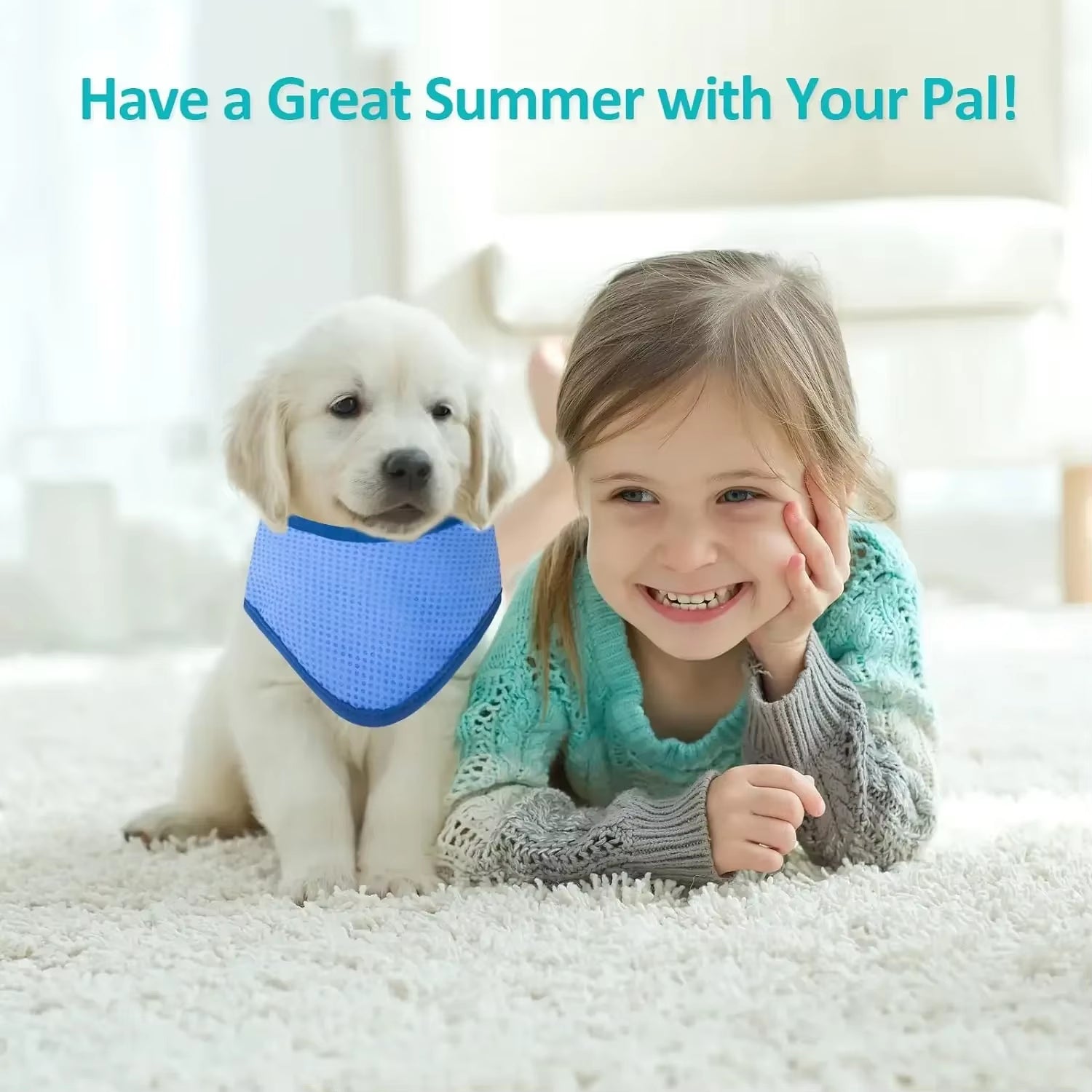 1-10PCS Summer Dog Cooling Collar Reusable Chill Scarf Breathable Pet Neck Wrap for Outdoor Use Heatstroke Prevention for Dogs