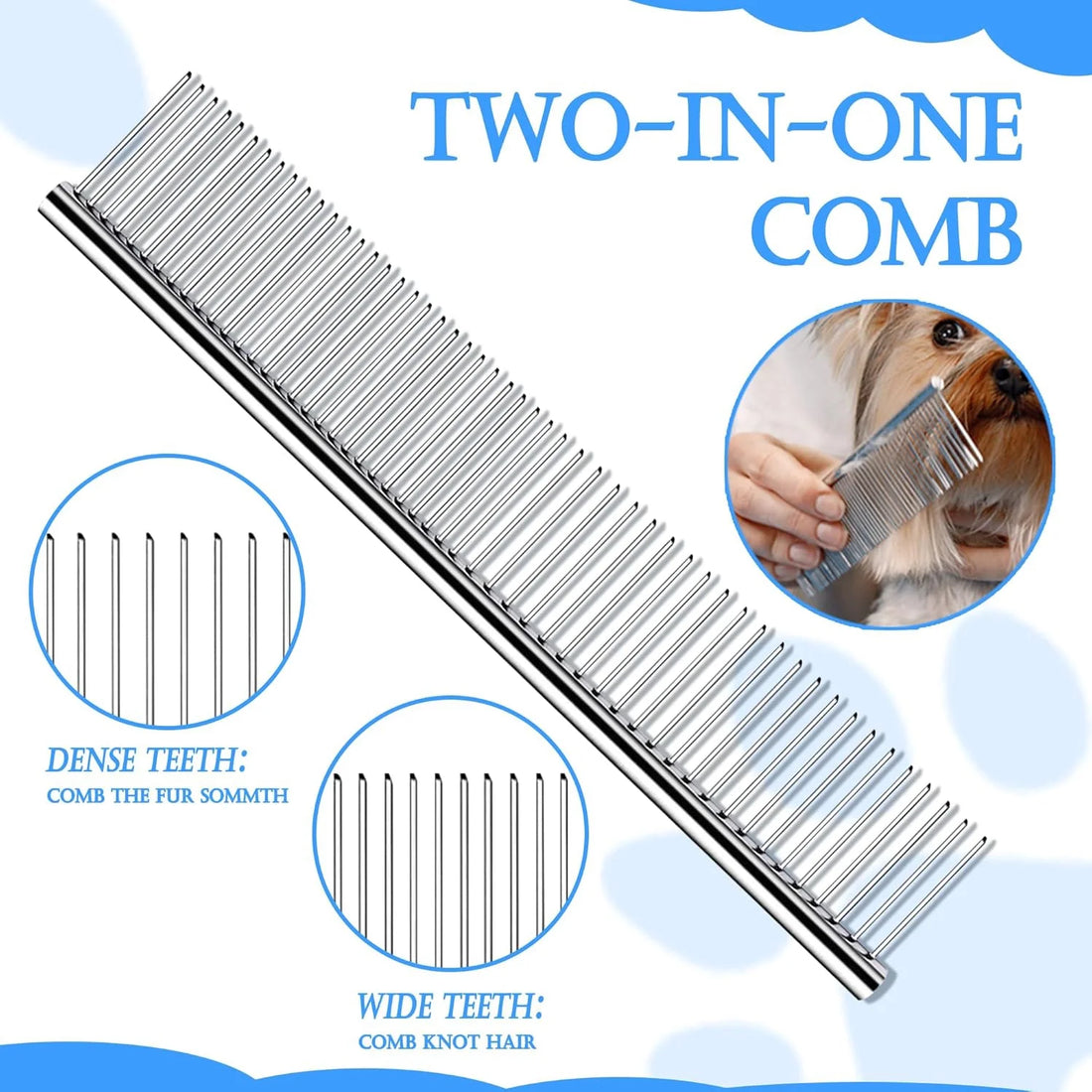 3 Pack Pet Grooming Rake, Self-Cleaning Dematting Pin Slicker Brush Comb, Deshedding Tool for Dogs and Cats