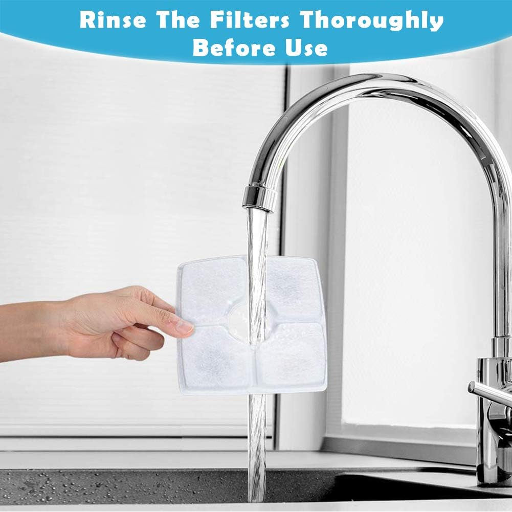 8-Pack Cat Water Fountain Filters – Replacement Filters for 84oz/2.5L Automatic Pet Fountains
