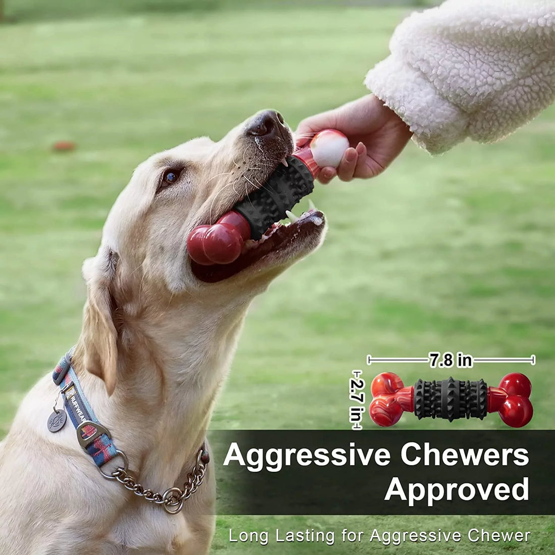 Indestructible Dog Chew Toy – Durable Bone Toy for Aggressive Chewers, Medium & Large Dogs