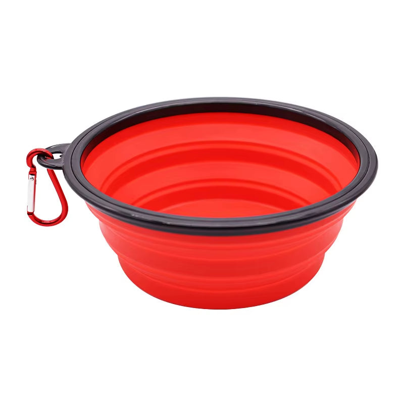 Pet Folding Silicone Bowl Large Outdoor Pet Travel Bowl Collapsible Dog Food Bowl Water Portable Puppy Food Container Feeder