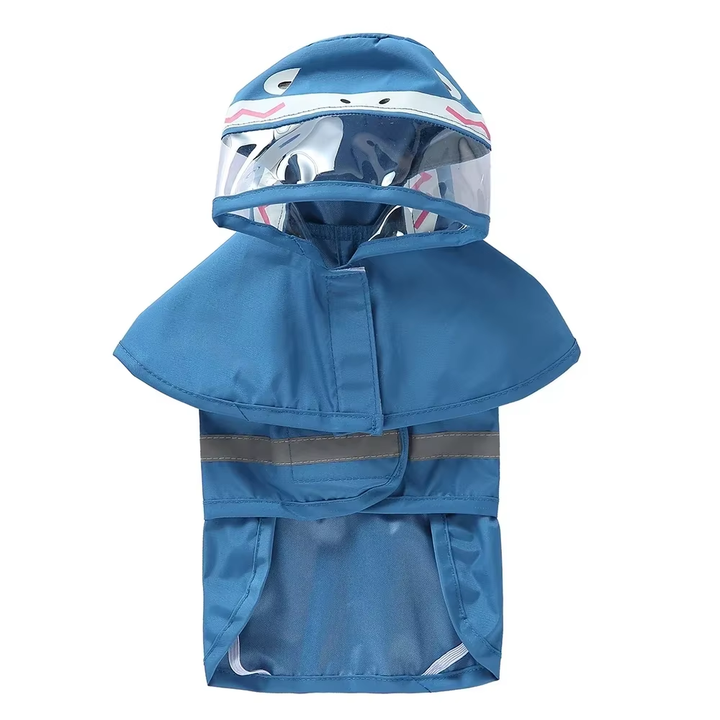 Reflective All-in-One Dog Raincoat – Duck, Shark & Frog Styles