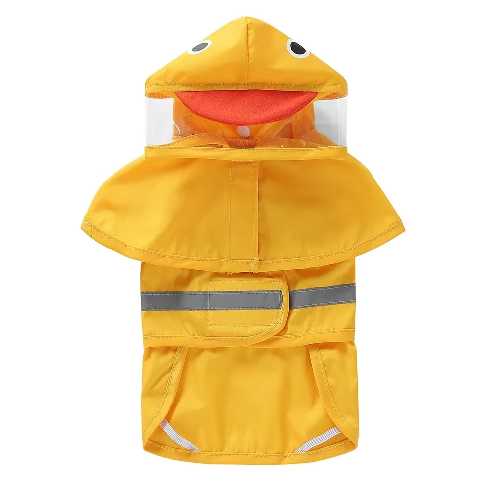 Reflective All-in-One Dog Raincoat – Duck, Shark & Frog Styles