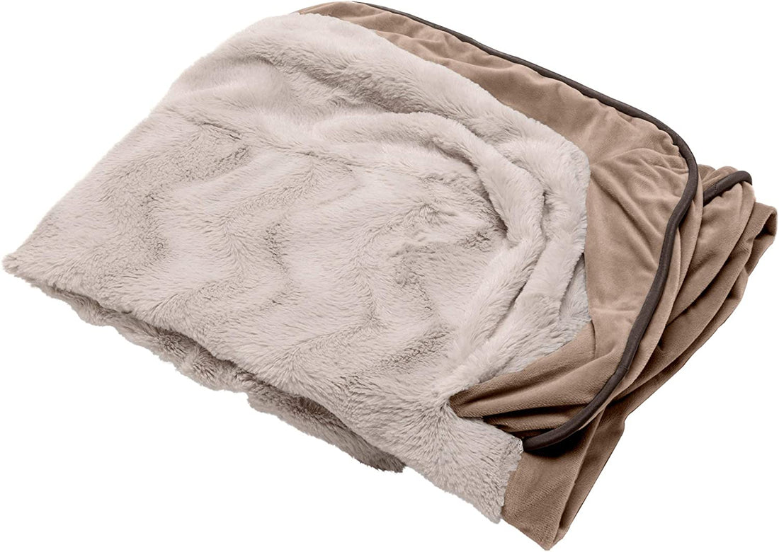 Replacement Dog Bed Cover – Plush Velvet, Sofa-Style, Machine Washable (Brownstone, Large)