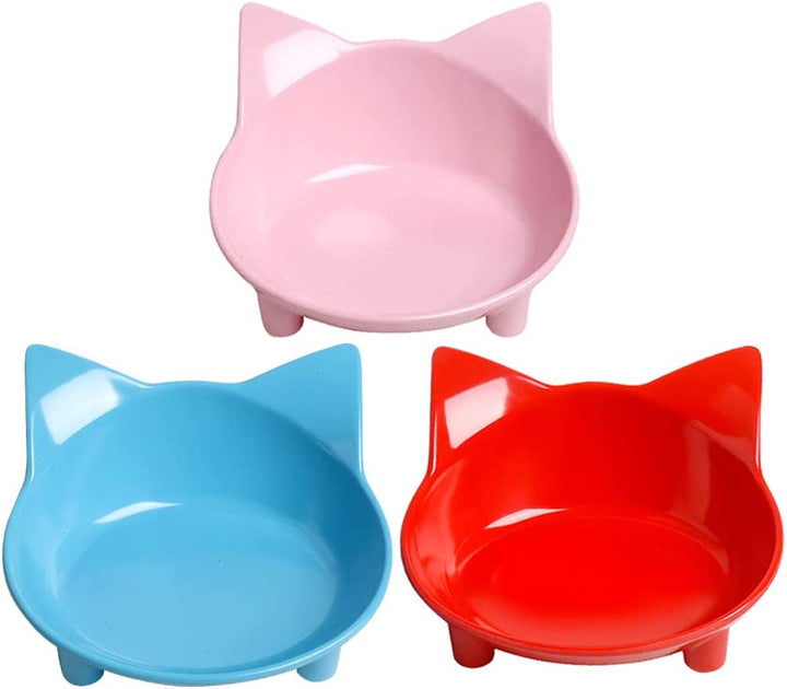Non-Slip Cat & Dog Bowl Set – Shallow Food and Water Dishes for Pets, Whisker-Friendly Design, Food-Grade & Safe for Cats, Dogs, Rabbits, and Puppies
