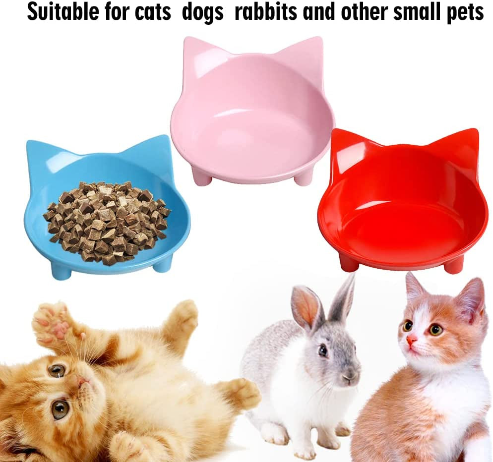 Non-Slip Cat & Dog Bowl Set – Shallow Food and Water Dishes for Pets, Whisker-Friendly Design, Food-Grade & Safe for Cats, Dogs, Rabbits, and Puppies