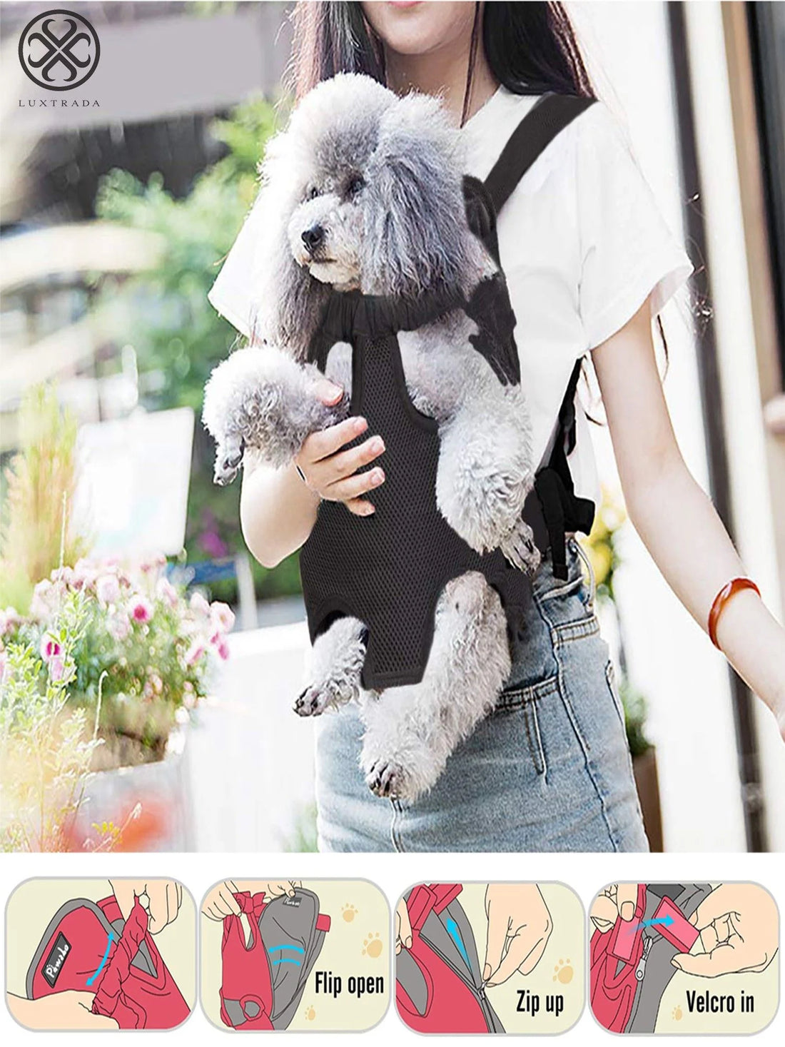 Pet Backpack Carrier, Small, Pink