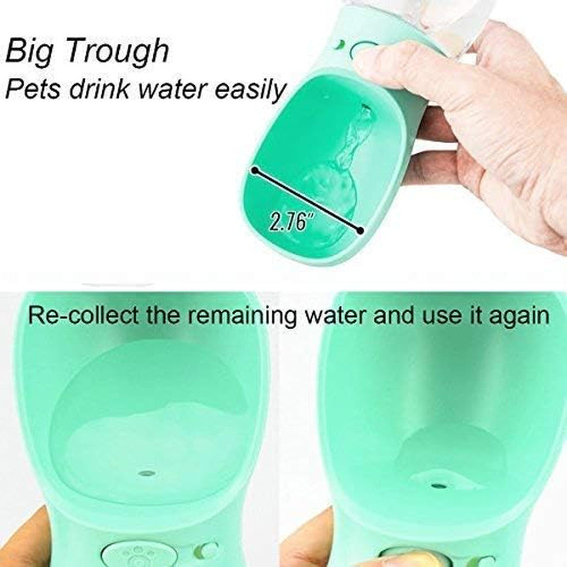 Portable Dog Water Bottle for Walking & Travel – 12oz (Blue)