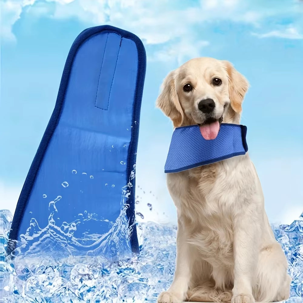 1-10PCS Summer Dog Cooling Collar Reusable Chill Scarf Breathable Pet Neck Wrap for Outdoor Use Heatstroke Prevention for Dogs