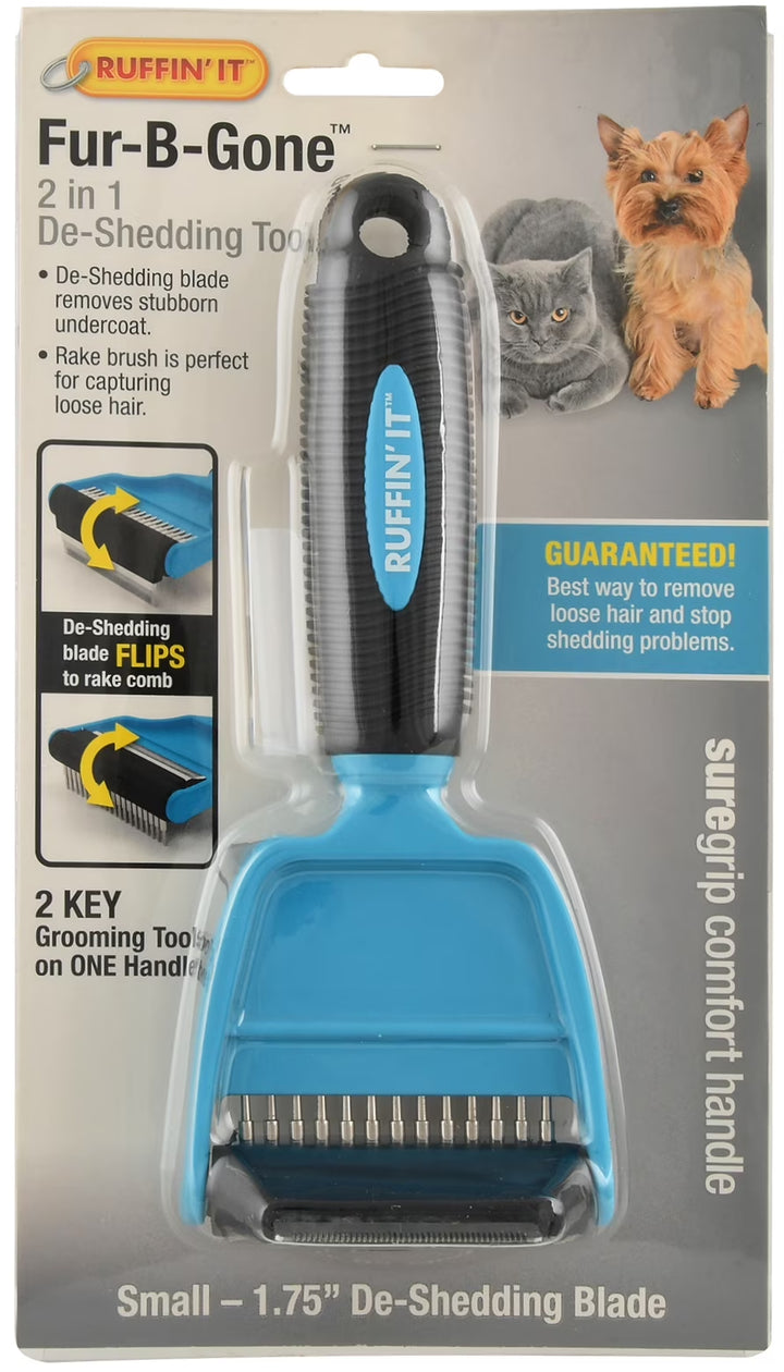 Fur-B-Gone Pet Deshedding Tool, Small, Great for Dogs & Cats